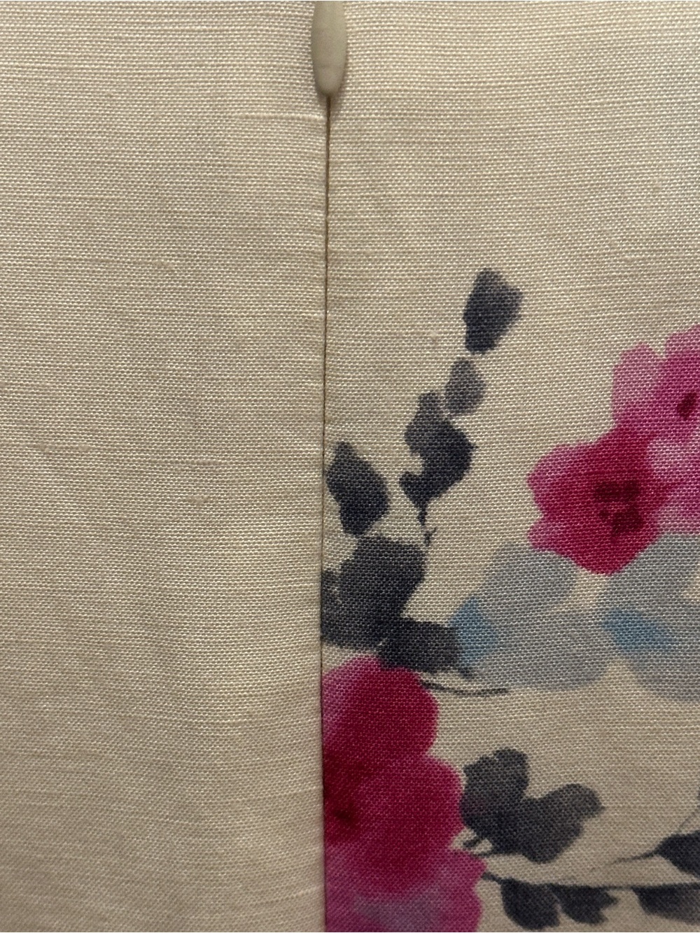 Jones New York Size 6 Off-White Ivory Floral Linen Rayon Sheath Dress - Picture 5 of 9